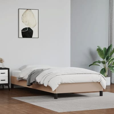 vidaXL - Bedframe - kunstleer - cappuccinokleurig - 90x200 - cm
