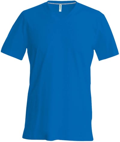 Kariban Heren Korte Mouw V Hals Slim Fit T-Shirt (Koningsblauw)