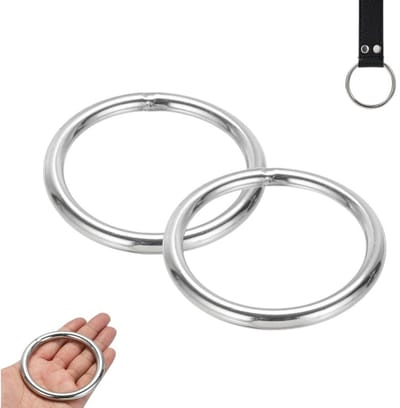 2 stuks - Metalen O-ringen - roestvrij staal 304 - O-ring - Gordijnringen - metalen cirkel - ring - stevige gladde ring - zilver - zelfgemaakt - metaal - Douchegordijnringen