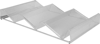 QUVIO Kruidenhouder lade - 3 lagen - Kruidenstandaard - Kruidenrek - Kruiden Organizer - Liggend - Kruiden opberger - Voor in de keukenlade - Kruidenrekje schuif - RVS - Zilver - 21,5 x 35 x 4,5 cm