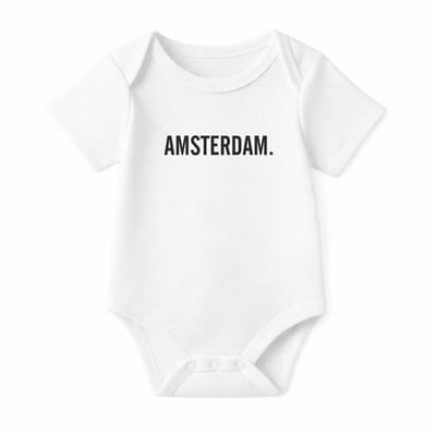 Romper Amsterdam - wit - korte mouw