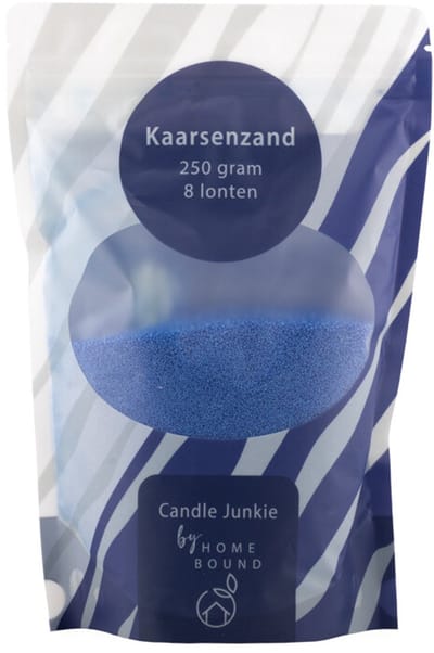 Kaarsenkorrels zak met 8 lonten blauw