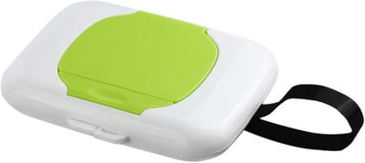 Wipes Dispenser - Wipe Holder - Onderweg - Effectieve Zegel - 22 x 14 x 3 cm - Groen Grijs Rood