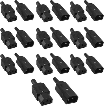 20 Stuks AC250V IEC 320 C14 Stekker en C13 Socket: Koude Stekker, Verlengsnoer, IEC320 PDU voor Apparatuur en Computer Voeding