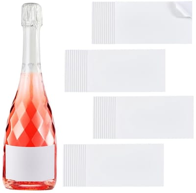 Cosensi- Wijnetiketten 100 stuks - Lege Etiketten - Afdrukbare Stickers - Blanco Papier - Compatibel met Inkjetprinters - 5,1 x 8,9 cm
