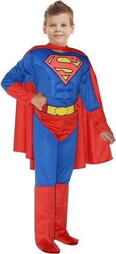 Monnikendam.nl Superman kids kostuum - Met cape en gespierde borstkas