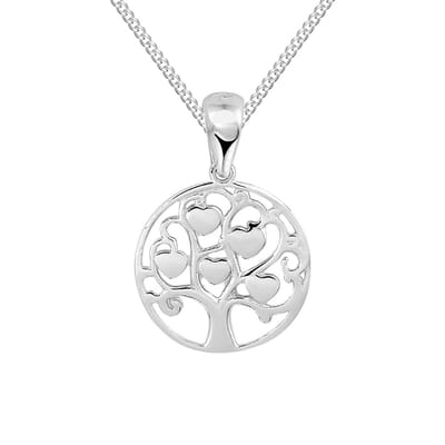 Montebello Ketting Vuurland - 925 Zilver Gerhod. - Levensboom - Ø15.5mm - 45cm