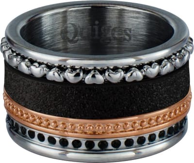 Quiges Dames Stapelring Set RVS Multi - Maat 18 - Hoogte 10mm - SRS00118