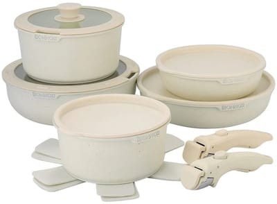 uJOY Pannenset - 5-delige set - Antiaanbaklaag - Geschikt voor alle warmtebronnen - Ovenbestendig - Hittebestendig tot 280°C