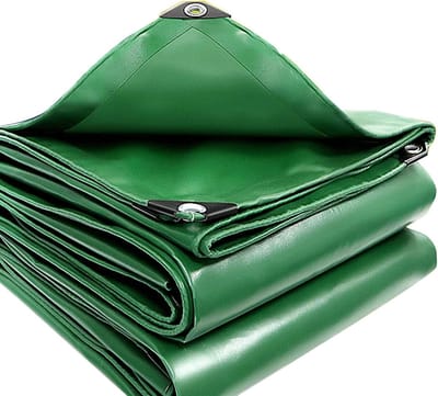 Waterdicht Dekzeil - PVC Zeildoek - Kamperen en Outdoor - Zwaar Uitgevoerd 450 g/m² - 2 x 2 Meter - Groen