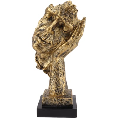 Creatieve Europese Kunst Hars Decoratie Vintage Woonkamer Boekenplank Sculptuur Ornament Abstract beige