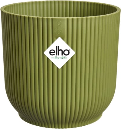 Elho Vibes Fold Rond 14 - Bloempot voor Binnen - 100% Gerecycled Plastic - Ø 14.1 x H 12.9 cm - Varengroen