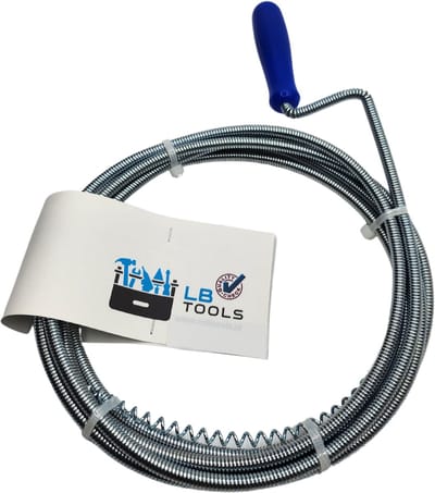 LB Tools ontstoppingsveer, rioolveer 6mm dik en 3 meter lang rioolontstopper voor keukenafvoer en badkamer