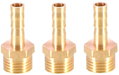 Dailygoods- Fitting Mannelijke BSP Schroefdraad - Messing Slangfitting - Slangkoppeling - Slang Connector - 3 Stuks - Hoogwaardige Kwaliteit