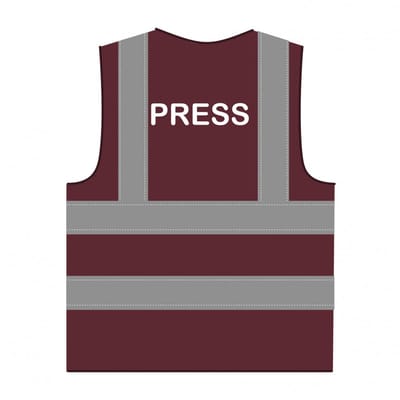 Press hesje RWS bordeauxrood