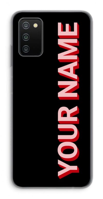 Gepersonaliseerd - Case Company® - Hoesje geschikt voor Samsung Galaxy A03S hoesje - Namecase - Soft Cover Telefoonhoesje - Bescherming aan alle Kanten en Schermrand