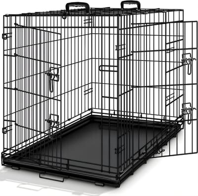 AHD® Hondenbench - Hondenbench Opvouwbaar - Hondenren - Hondenbench XXL - Hondenbench Auto - Zwart - 91cm x 58cm x 64cm