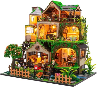 Fairy tale forest - 3D Puzzel met Handleiding - DIY - Miniatuur Modelbouw Hout Kinderen en Volwassenen - Houten bouwpakket - Assemblr