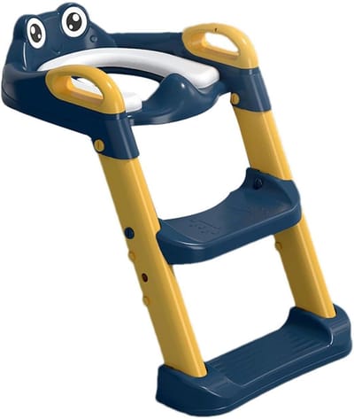 Toiletbril met treden - Kinder potje trainer - Zindelijkheidstraining kind - Verstelbare hoogte - 15-22 cm - Paarsblauw