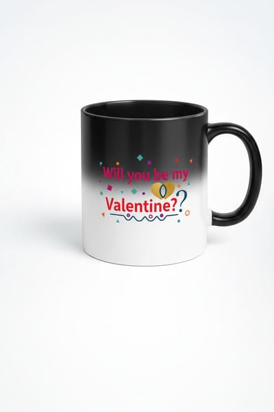 Magische Valentijn Mok - 'Will you be my Valentine?' Warmtegevoelige Koffiemok met Verrassing