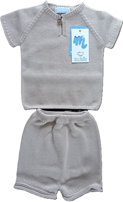 Mac Ilusion zomer pakje | kort broekje met shirtje | 0023 | safari/ zand | maat 56 | 1 maand