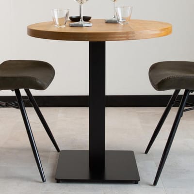Dimehouse Bistrotafel Rond - 70 x 70 cm - Metaal - Mangohout - Eettafel