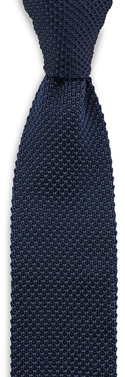 Sir Redman - Stropdassen - WORK gebreide stropdas donkerblauw - donkerblauw