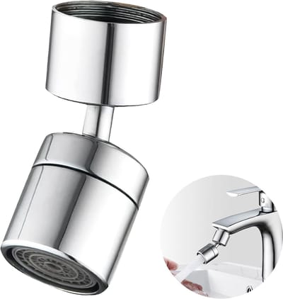 2 stuks Kraanverlenger - 360° draaibare telescopische sproeikop, dubbele spatbescherming, waterbesparend, spatbescherming voor de keuken.