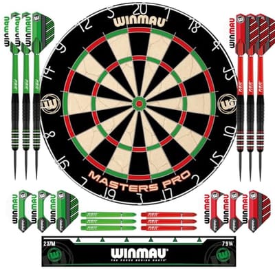 Professionele Dartbordset met Darts, Vluchten, Schachten en Oche Strip - Ideaal voor Volwassenen