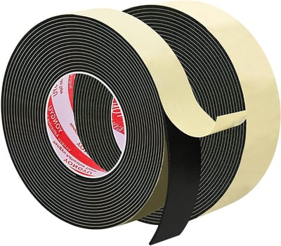 Set van 2 zelfklevende viltbanden (5 m x 2,5 cm) - aanpasbaar, sterke hechting, voor meubelbescherming en geluidsdemping