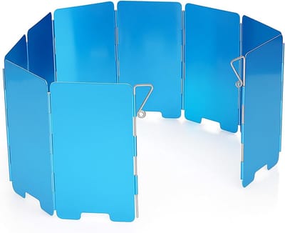 Opvouwbaar Windscherm voor Kampeerfornuis - 9 Platen Aluminium