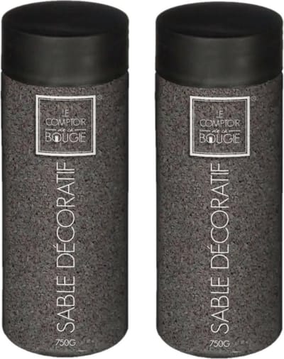 Atmosphera decoratie zand - 2x - zwart - 750 gram - Zandkorrels/hobby vulmateriaal