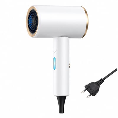 Foldable hair dryer - 1200 W - 2 heat modes - concentrator nozzle - white 800 version