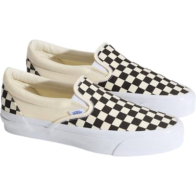 Vans Slip-On Reissue 98 LX Checkerboard - Zwart Unisex Sneakers Wit VN000CSE2BO 42.5