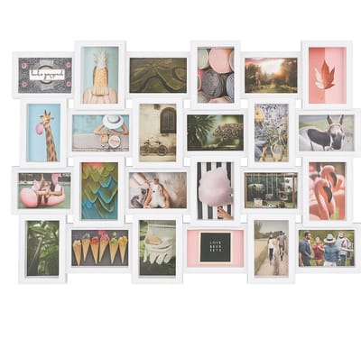 Fotolijst - Henzo - Magnolia Gallery - Collagelijst voor 24 foto's - Fotomaat 10x15 cm - Wit