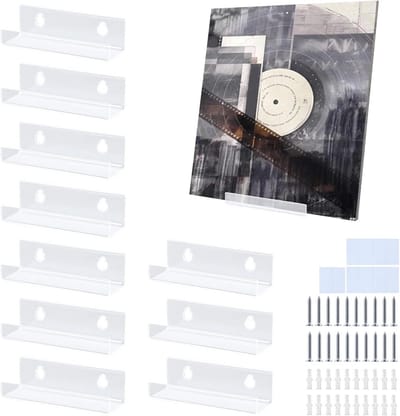 10x Doorzichtige Wandsteunen voor Vinyl Platen - Vinyl Display Plank voor Albumhoezen