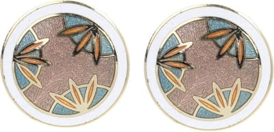 Behave - Oorclips dames - wit en bruin - 2,5 cm