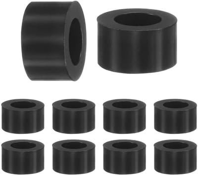 Set van 100 nylon ringen, 4,2 mm ID, 7 mm OD, 4 mm lengte - Ronde plastic afstandhouders voor M4 schroeven en stopcontacten, ideaal voor bevestiging en montage [zwart]