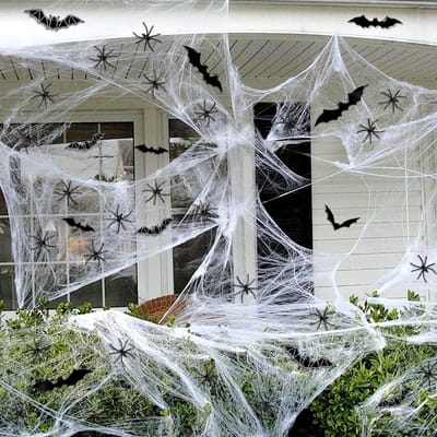 Solacis Halloween Decoratie - Spinnenweb - Halloween versiering - Decoratie buiten - Horror - Eng - Must have voor halloween!