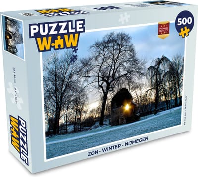 Puzzel Zon - Winter - Nijmegen - Legpuzzel - Puzzel 500 stukjes