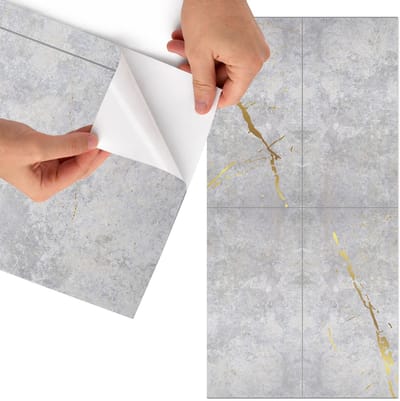 Tulup Meubelfolie - Stenen elegantie Plakfolie Meubels - 75x150 cm - Grijs Meubelfolie - Decoratiefolie - Minimalist Meubelfolie - Meubel Wrap Folie - Woonkamer decoratie - Texturen