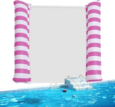 Opblaasbare Hangmat - Waterdrijvend Vlot - Zomerse Ontspanning - Dubbele Zitplaats - 130x132cm - Roze