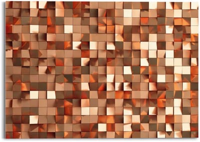 Plexiglasschilderij Kubistisch Goud - 50 x 70 - Acrylglas - REINDERS