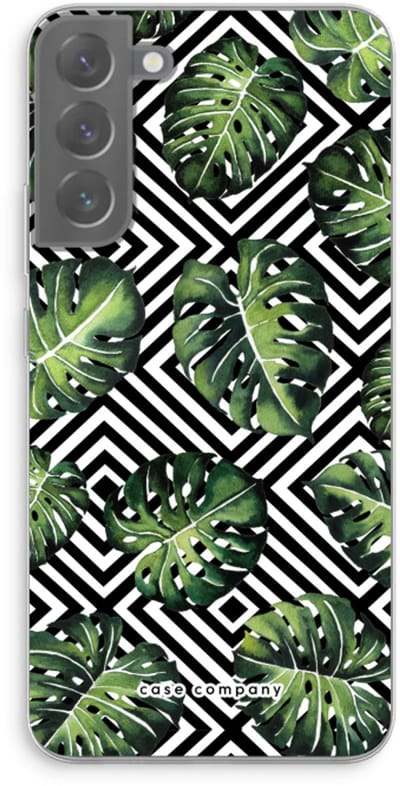 Case Company® - Hoesje geschikt voor Samsung Galaxy S22 Plus hoesje - Geometrische jungle - Soft Cover Telefoonhoesje - Bescherming aan alle Kanten en Schermrand