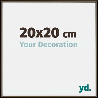 Your Decoration - Fotolijst 20x20 cm - Aluminium - Walnoot Structuur - New York