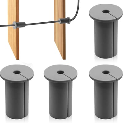 Pack of 4 Cable Guide Kit - Wall Mounts voor Cables - Wall Cable Grommet Hole Cover - Compatibel met Holder om Cables te Beschermen voor 1 Inch Wall Hole