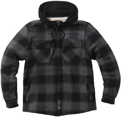 West Coast Choppers Hell Bent Flannel Jas Met Capuchon Zwart XL Man