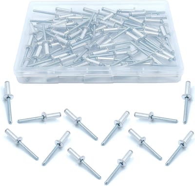 Aluminium Blindklinknagels - Popnagels Grote Flens - Bevestigen van Componenten - Licht en Robuust - 48 x 16 mm - Zilver