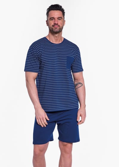 Cornette Katoenen Pyjama Heren Volwassenen Korte Mouw Korte Broek Shortama Lagoon 325/175 L