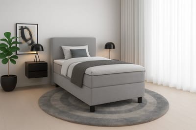 Boxspring DreamLux - 70x200 Compleet - Grijs Glad - BalBedden